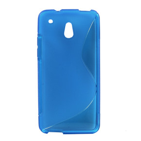 Силиконов гръб ТПУ S-Case за HTC One Mini  M4 син
